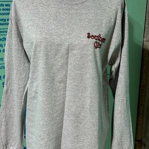 Southern Girl Christmas Design Long Sleeve Shirt size medium